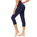 GAYHAY High Waisted Capri Leggings for Women - Soft Slim Yoga Pants for Running Cycling Workout