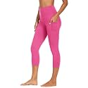 GAYHAY High Waisted Capri Leggings for Women - Soft Slim Yoga Pants for Running Cycling Workout