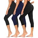 GAYHAY High Waisted Capri Leggings for Women - Soft Slim Yoga Pants for Running Cycling Workout