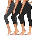 GAYHAY High Waisted Capri Leggings for Women - Soft Slim Yoga Pants for Running Cycling Workout