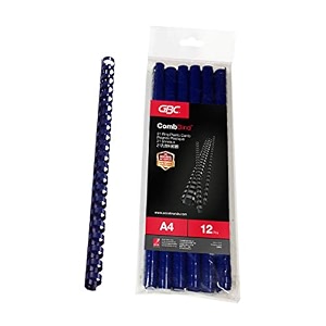 gbc plastic binding combs 21r 140mm with 125 sheet capacity blue pack of 12