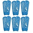 GBM Geckos - Double Tread Non-Slip Safety Socks for Hospital or Yoga - 6 Pairs