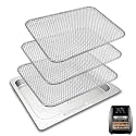 GCQ Air Fryer Replacement Parts for Chefman Multifunctional Digital Air Fryer 17 Touch Screen Presets Fry XL 10L 10Quart, Food Grade Air Fryer Accessories Grill Pan Plate Crisper Plate Tray Rack