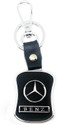 GCT Mercedes Benz Leather Metal Logo Locking Curved Locking Key Chain