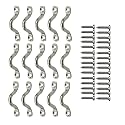15Pcs M4 316 Stainless Steel Bimini Boat Top PAD Eye, Eye Straps, Tie Down, Kayak Deck Loops, Tie Down Anchor Point, footman's Loop for Kayak Canoe Rigging