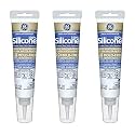 GE GE500 Silicone 2+ Window and Door Caulk 2.8 oz. Squeeze Clear (3-(Pack))