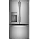 GE PROFILE PYE22KYNFS 36" Counter-Depth Bottom Freezer with French Door Twin Chill Evaporator Quick Space Shelf and LED Lighting in Fingerprint Resistant Stainless Steel