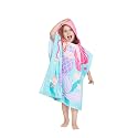 Gealaek 100% Cotton Hooded Towel for Toddlers 2-6 Years Boys Girls Kids Bath Pool Beach Towel Soft Absorbent Beach Poncho Little Mermaid