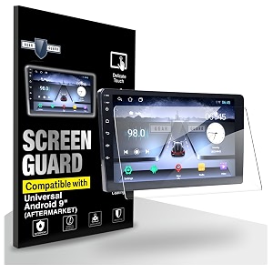 gear guard - give life to your device hydrophobic android 9inch car accessories navigation system or music system stereo touch screen guard after market - clear