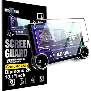 gear guard screen protector for diamond 2k 10134inch aftermarket infotainment system car accessories music system stereo touch guard - clear