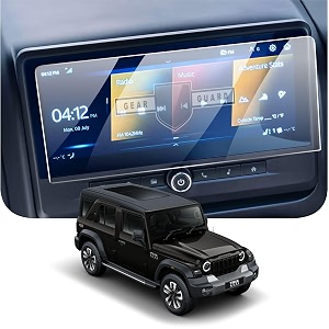 gear guard screen protector for mahindra thar roxx 2024-2025 protection film 9h hardness unbreakable - clear