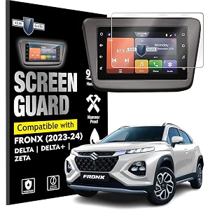 gear guard - give life to your device pet full screen protector for maruti suzuki fronx car accessories 734inch infotainment system protection film - clear