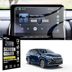 gear guard screen protector for maruti suzuki invicto 8inch infotainment touch screen system - clear