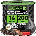 GEARit Outdoor Speaker Wire 14 Gauge 200FT,in Wall Speaker Wire CL3 Rated