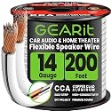 GEARit 14 Gauge Speaker Wire 200FT,14/2 Speaker Cable for Home & Car Audio