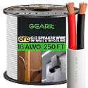 Gearit 16 Gauge Cl2 Ofc Speaker Wire, Gearit Pro Series 16Awg (250 Feet / 76.2 Meters/White) Oxygen Free Copper Ul Cl2 Rated In-Wall Speaker Wire Cable For Home Theater, Car Audio, And Outdoor Use