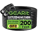GEARit Shielded CAT6 Ethercon Cable 200ft Black EtherCON-Compatible