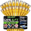 GEARit Cat6 Patch Cables 5ft Yellow Cat 6 Ethernet Cable 20-Pack