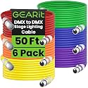 GEARit DMX Cable 50 FT 6-Pack 3-Pin Male to Female for DJs and Event Techs