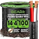 GEARit Speaker Wire 14 Gauge 100 ft,14/4 Direct Burial Speaker Wire UL CL3