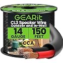 GEARit Outdoor Speaker Wire 14 Gauge 150FT,in Wall Speaker Wire CL3 Rated