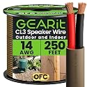 GEARit Speaker Wire 14 Gauge,Outdoor Speaker Wire 250ft,OFC Speaker Cable