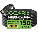 GEARit Shielded CAT6 Ethercon Cable 150ft Black EtherCON-Compatible