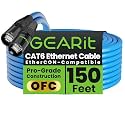 GEARit Shielded CAT6 Ethercon Cable 150ft Blue EtherCON-Compatible