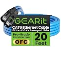 GEARit Shielded CAT6 Ethercon Cable 20ft Blue EtherCON-Compatible