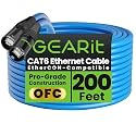 GEARit Shielded CAT6 Ethercon Cable 200ft Blue EtherCON-Compatible
