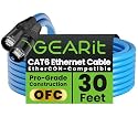GEARit Shielded CAT6 Ethercon Cable 30ft Blue EtherCON-Compatible