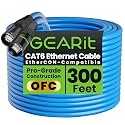 GEARit Shielded CAT6 Ethercon Cable 300ft Blue EtherCON-Compatible