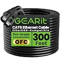 GEARit Shielded CAT6 Ethercon Cable 300ft Black EtherCON-Compatible