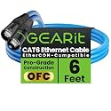 GEARit Shielded CAT6 Ethercon Cable 6ft Blue EtherCON-Compatible