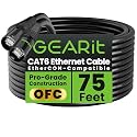 GEARit Shielded CAT6 Ethercon Cable 75ft Black EtherCON-Compatible
