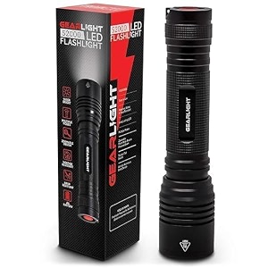 gearlight led flashlight high lumens - super bright powerful mid-size tactical flashlight for campingoutdoor activity amp emergency use
