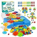 Gears Toys for Kids Ages 4-8, STEM Educational Construction Toys, Super Building Toy Set for Boys and Girls, Engineering Building Blocks Creative Learning Toy Set