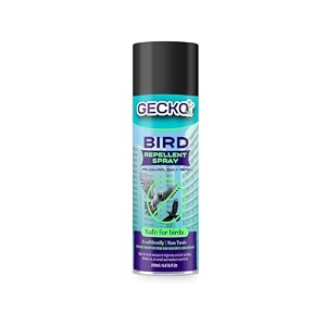 gecko bird repellent spray for bird control for home and office bird control spray  non-toxic spray safe for birds  pigeon repellent  repels birds - pack of 1 200 ml - formulation 10x