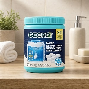 gecko chlorine water purification tablets for 1000 litre tank  5g  30pc