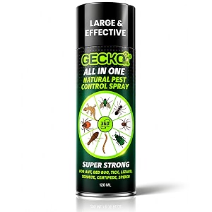 gecko all-in-one herbal insect repellent spray  natural pest control for lizards ants termites bed bugs spiders flies centipedes amp mice  100 plant-based formula  120ml  formulation 30x