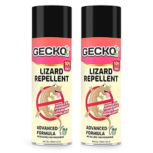 gecko india39s first aerosol based lizard spray herbal lizard repellent spray  plant based ingredients  eco-friendly food grade amp biodegradable  irritant-chemical free  220ml each  pack of 2 - formulation 30 x