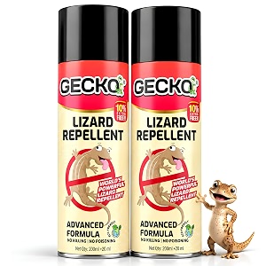 gecko india39s first aerosol based herbal lizard repellent spray  odour free spray  eco-friendly amp biodegradable  chemical-free  220ml lizard spray for home 15 days protection pk of 2 - formulation 10x