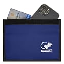 Gecko Travel Tech Faraday Bag Anti-Tracking GPS RFID Car Key Signal Blocker Wallet Shielding Pouch Protective Case for Cell Phone Car Key FOB, Data Privacy, Electronic Device Security (BLUE - NYLON)
