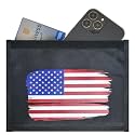 Gecko Travel Tech Faraday Bag Anti-Tracking GPS RFID Car Key Signal Blocker Wallet Shielding Pouch Protective Case for Cell Phone Car Key FOB, Data Privacy, Electronic Device Security (USA BRUSH)