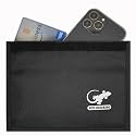 Gecko Travel Tech Faraday Bag Anti-Tracking GPS RFID Car Key Signal Blocker Wallet Shielding Pouch Protective Case for Cell Phone Car Key FOB, Data Privacy, Electronic Device Security (BLACK - NYLON)