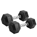 Gee Rubber Coated Excercise Fixed Hex Dumbbell