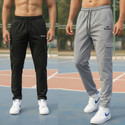 GEECOT Solid Men Black Grey Track Pants