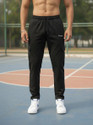 GEECOT Solid Men Black Track Pants