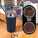 Geedel 4-Blade Electric Coffee &amp; Spice Grinder – Stainless Steel Portable Mixer for Masala, Herbs, Dry Spices &amp; Nuts – Push Button Control, Compact &amp; Durable for Home Kitchen (Multicolor)