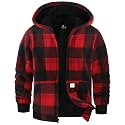 GEEK LIGHTING Boys Girls Flannel Fleece Jackets Sherpa Lined Hoodies